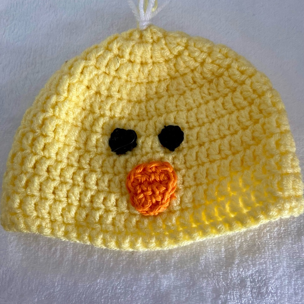 Yellow Duck Crochet Kids Hat
